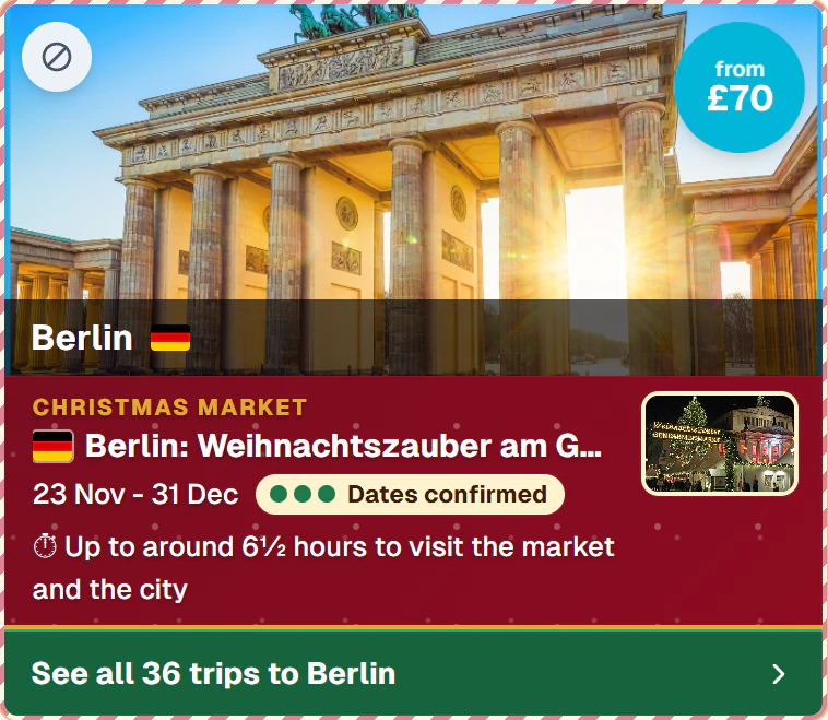 Berlin's Gendarmenmarkt Christmas Market from London Gatwick, from £70, dates confirmed, up to around 6½ hours