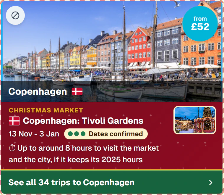 Tivoli Gardens in Copenhagen from Manchester, from £52, dates confirmed, up to around 8 hours