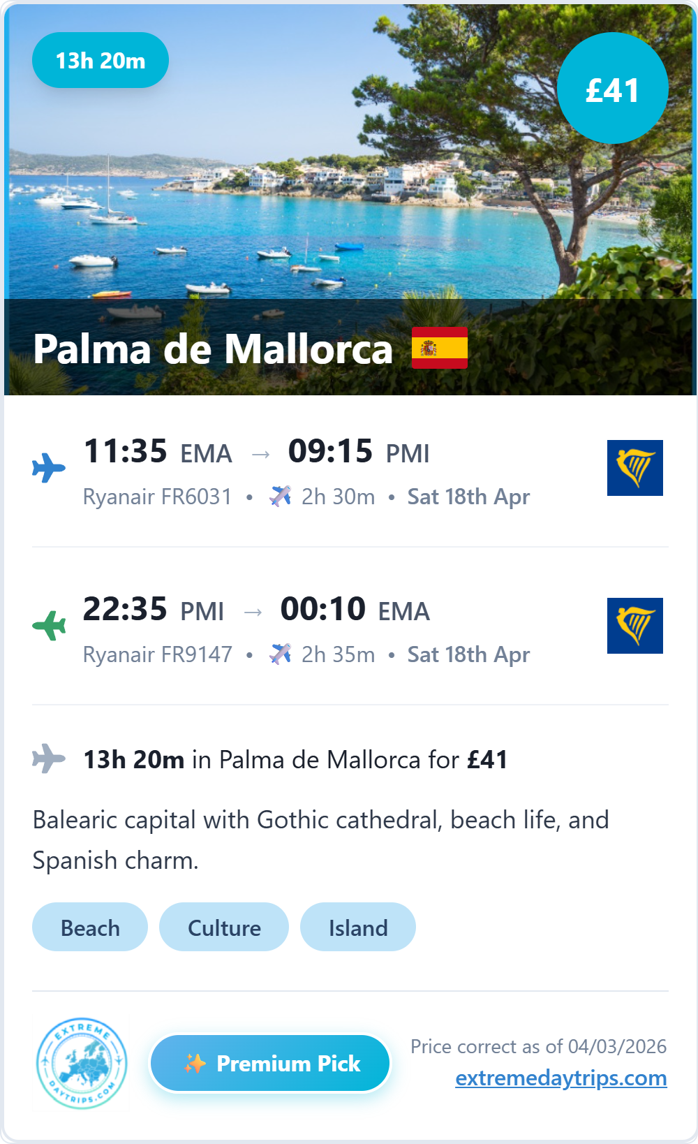 Premium pick from East Midlands