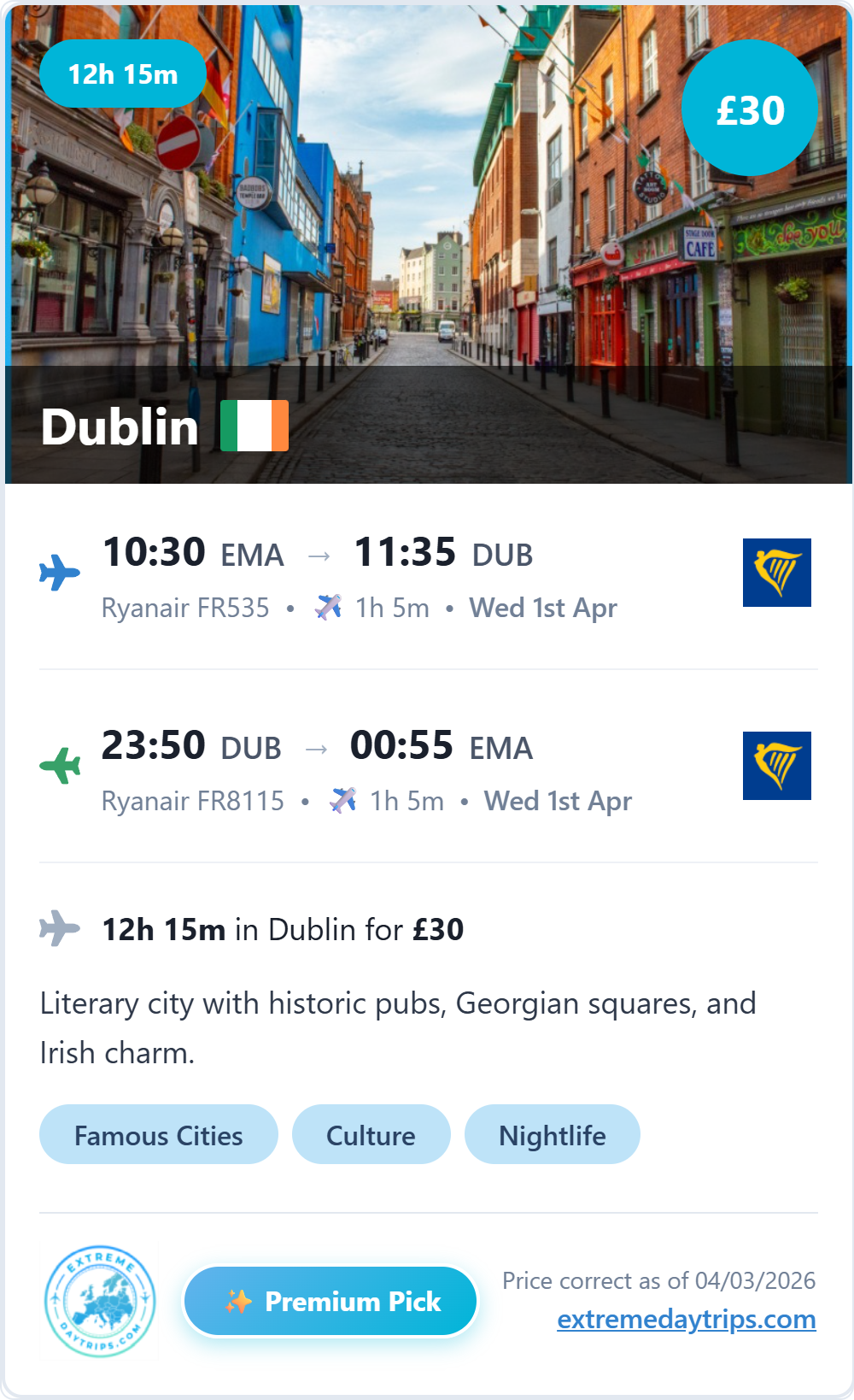 Premium pick from East Midlands