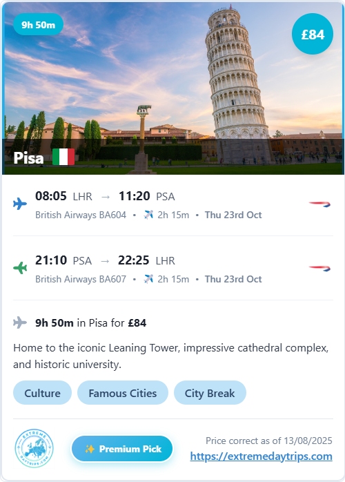 Premium pick from London Heathrow