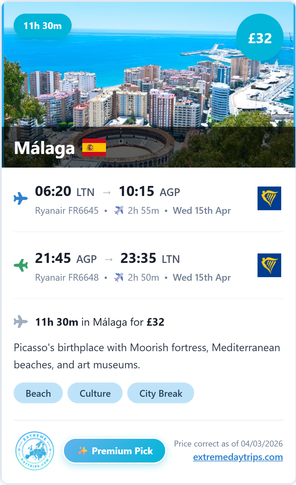 Premium pick from London Luton