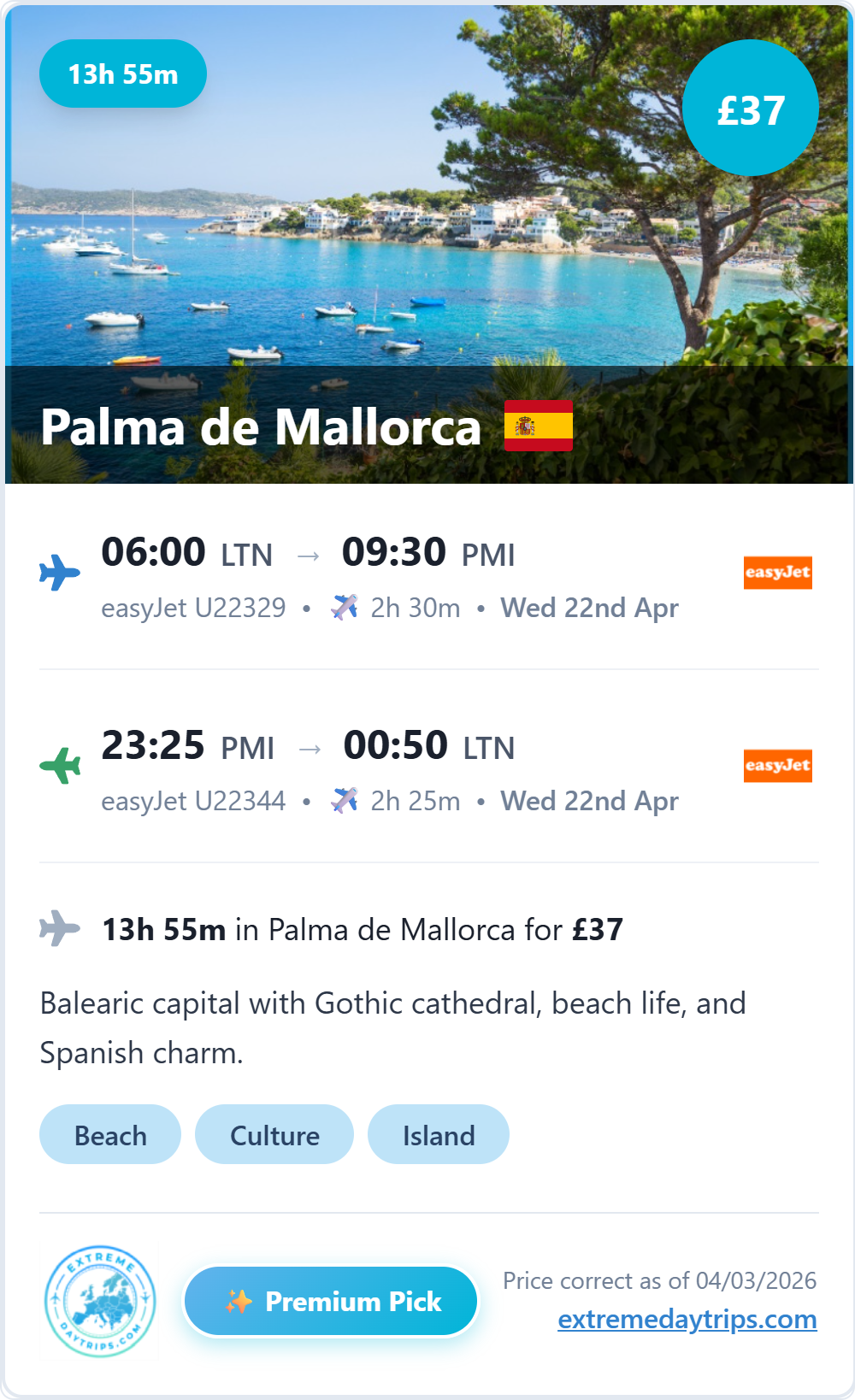 Premium pick from London Luton