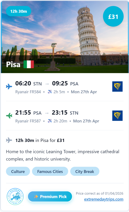 Premium pick from London Stansted