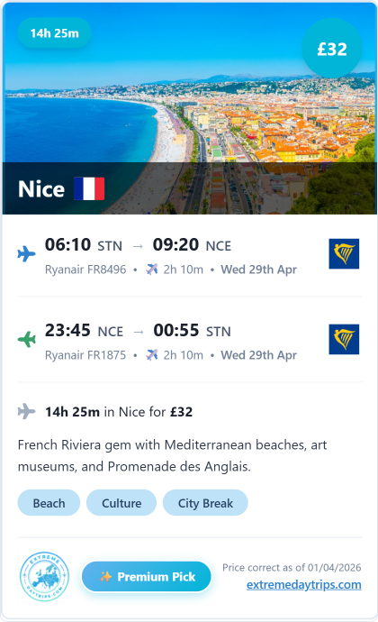 Premium pick from London Stansted