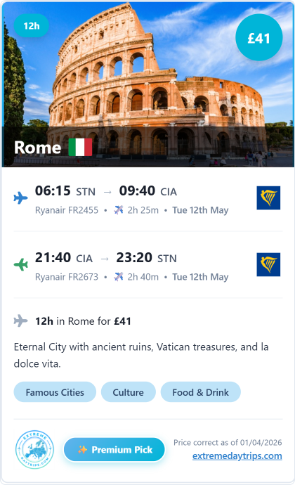 Premium pick from London Stansted